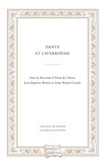 Couverture du livre de Jean-Baptiste Brenet, Dans et l'averroïsme
